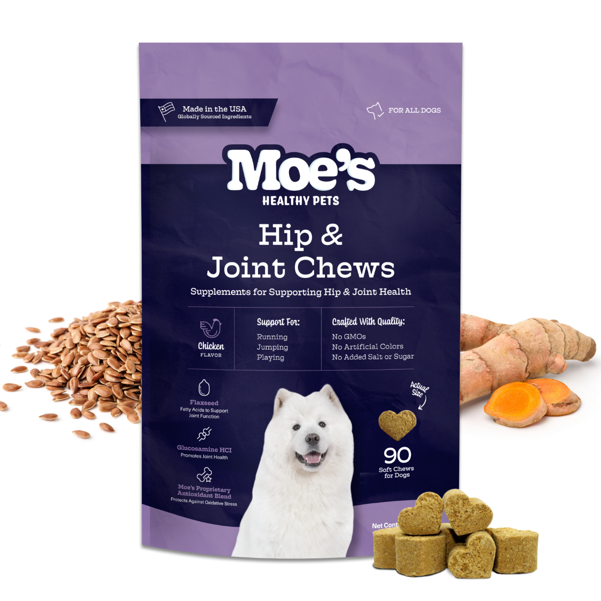 Moe’s Hip & Joint Chews – Mobility & Flexibility Support for Dogs