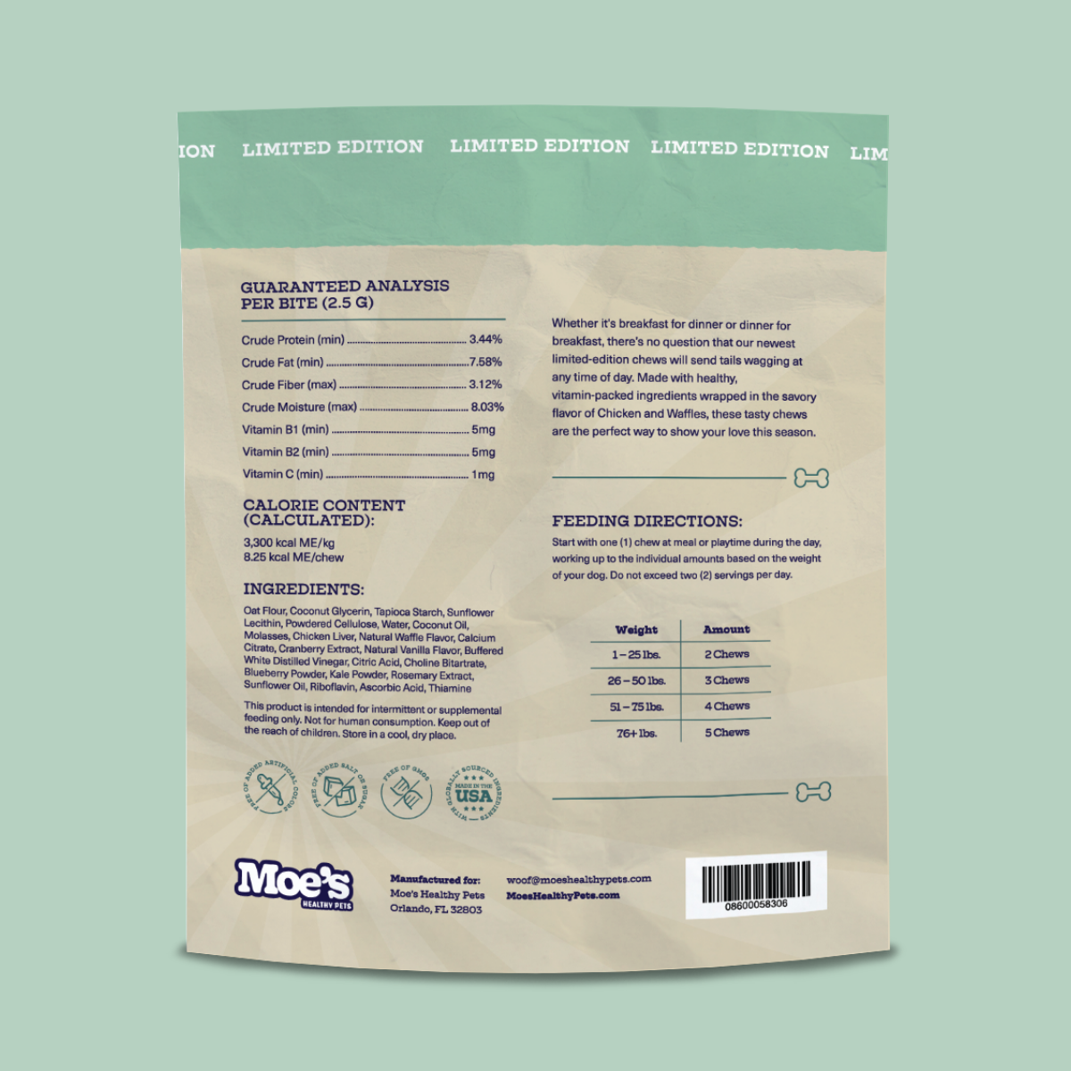 Moe’s Chicken & Waffles Chews