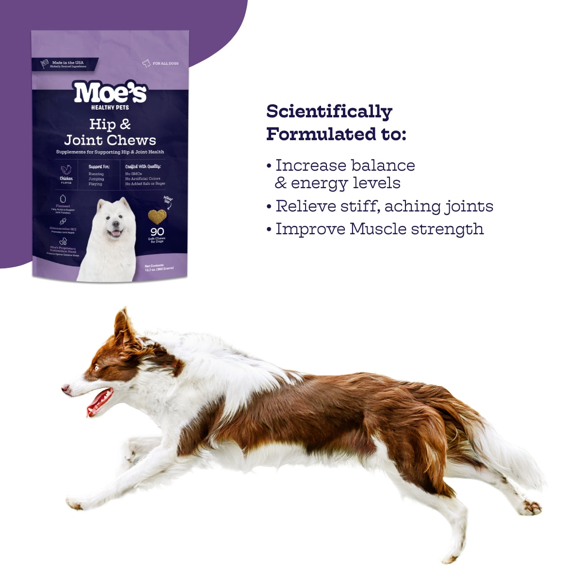 Moe’s Hip & Joint Chews – Mobility & Flexibility Support for Dogs