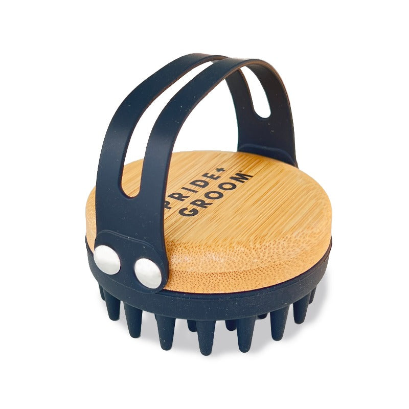 Pride + Groom The Bath Brush – Dual-Action Silicone & Bamboo Grooming Tool