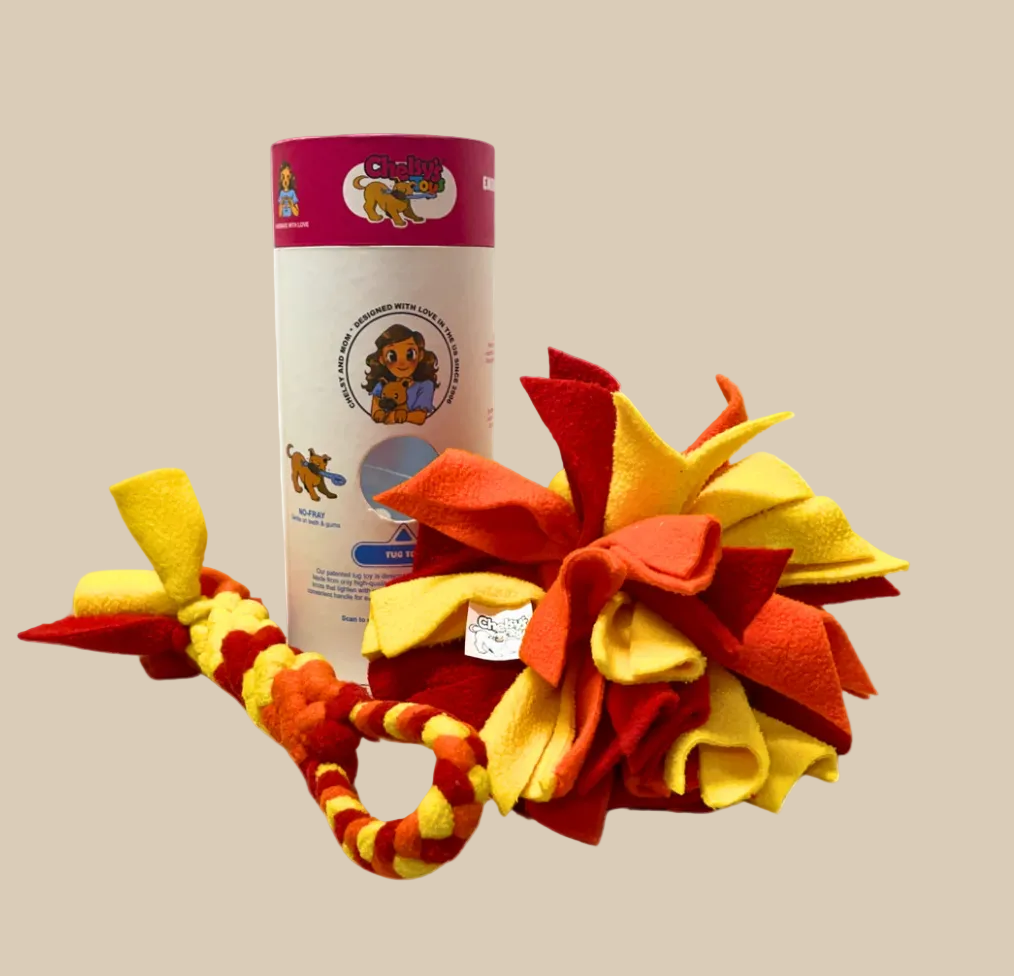 3-in-1 Enrichment Tube for Dogs | Tug Toy, Treat Dispenser & Snuffle Ball by Chelsy’s Toys