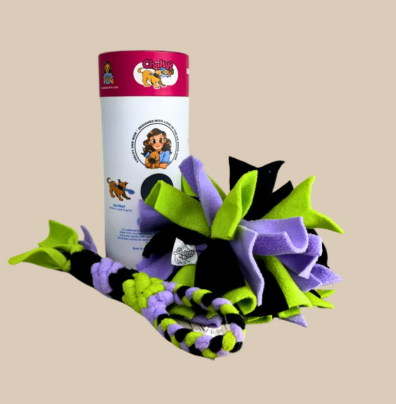 3-in-1 Enrichment Tube for Dogs | Tug Toy, Treat Dispenser & Snuffle Ball by Chelsy’s Toys