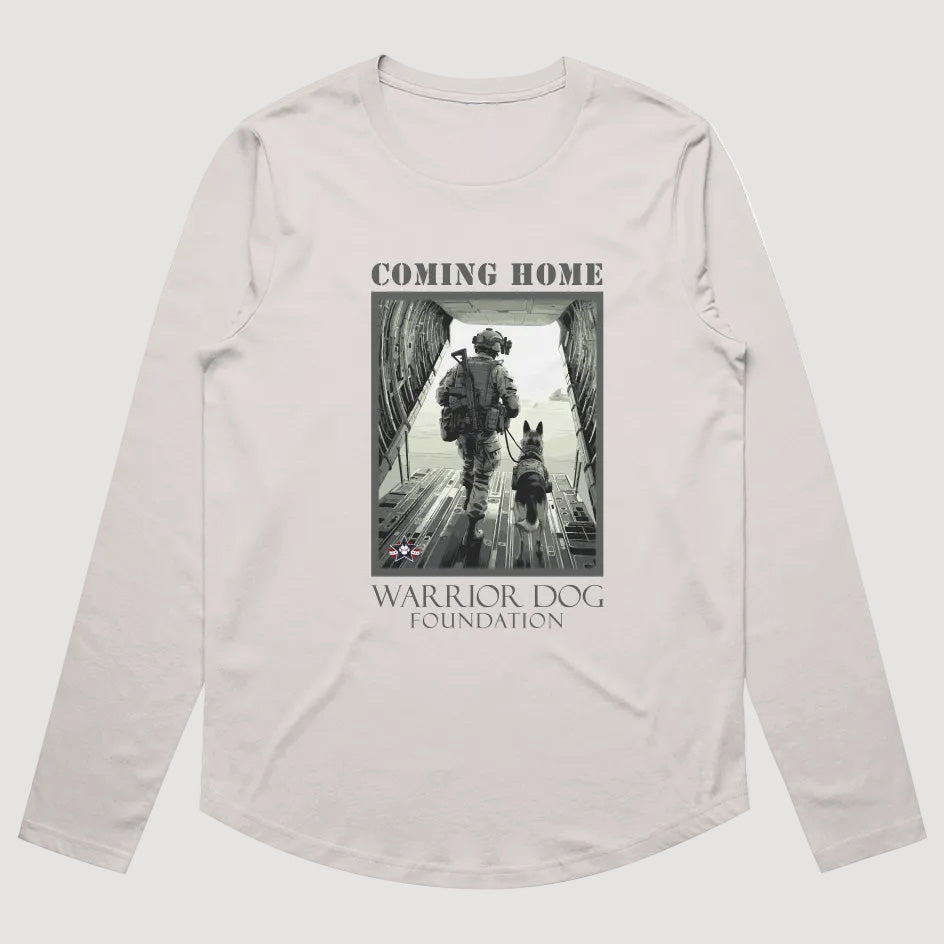Warrior Dog Coming Home Women's Curved Tee