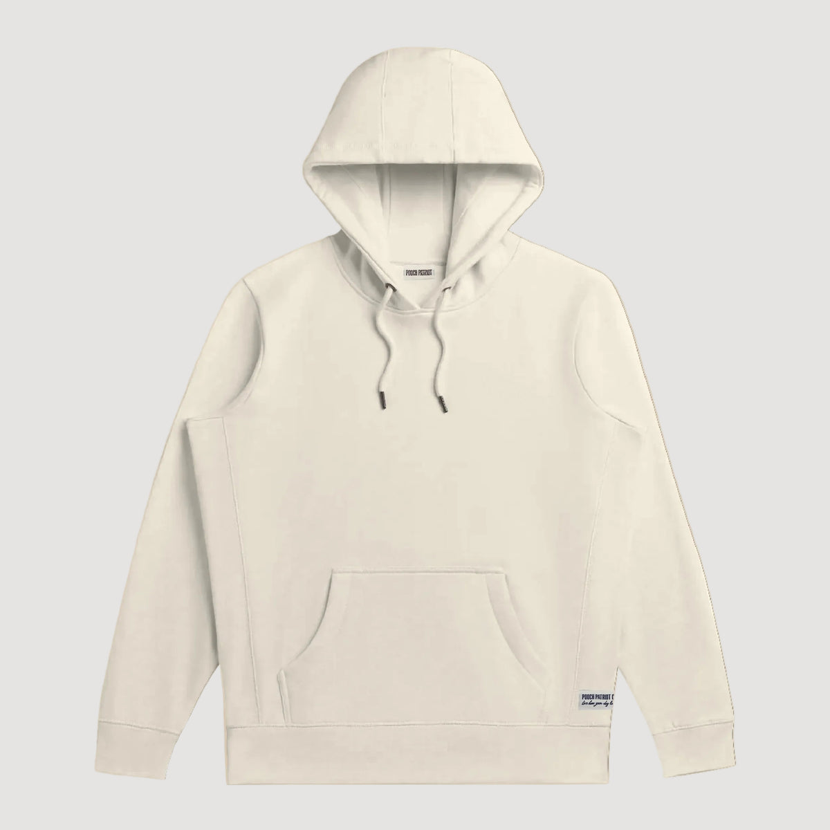 Beige hoodie on a beige background