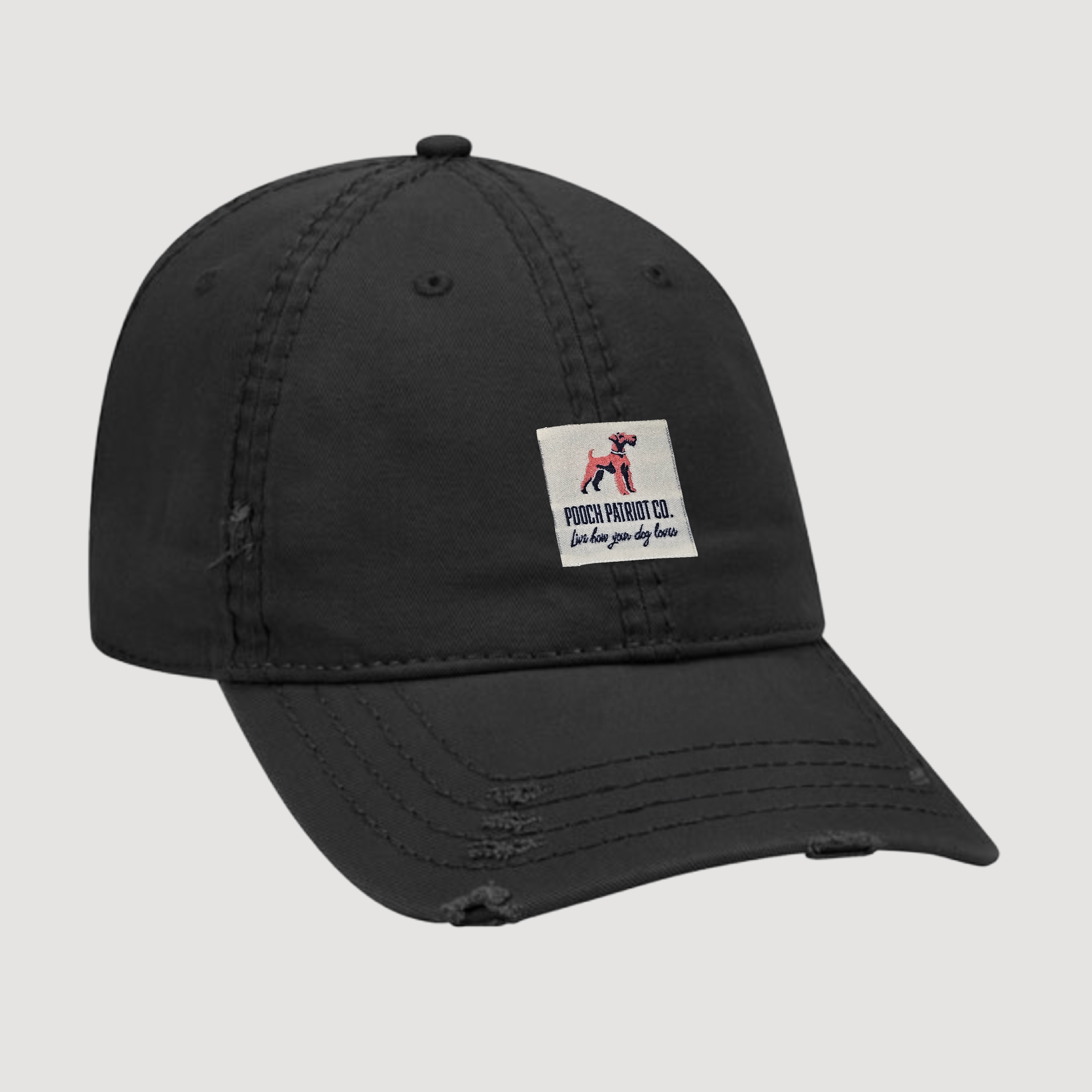 Live How Your Dog Loves Distressed Baseball Cap