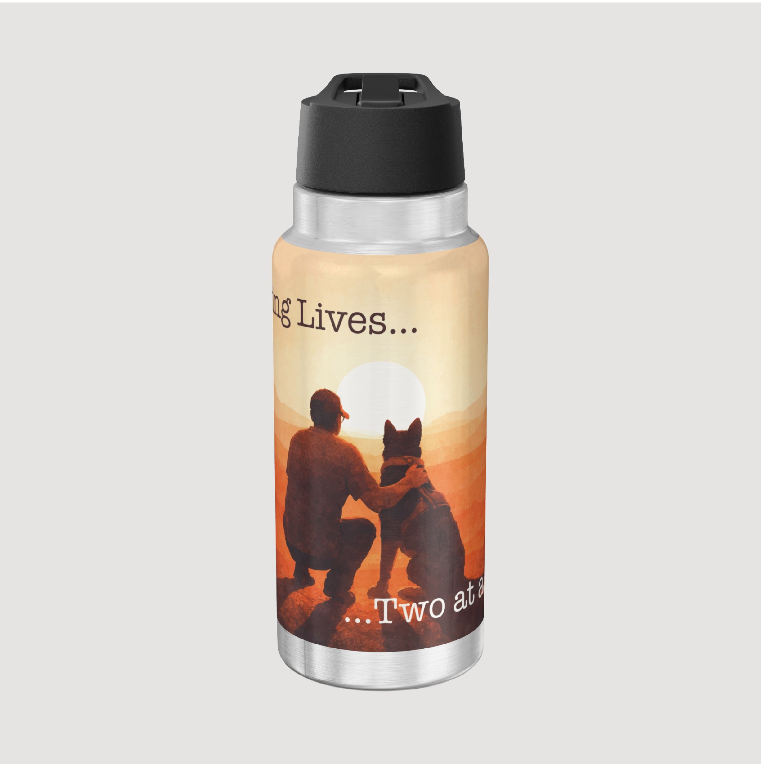 Paws and Stripes Saving Two Lives at a Time 32oz Tumbler