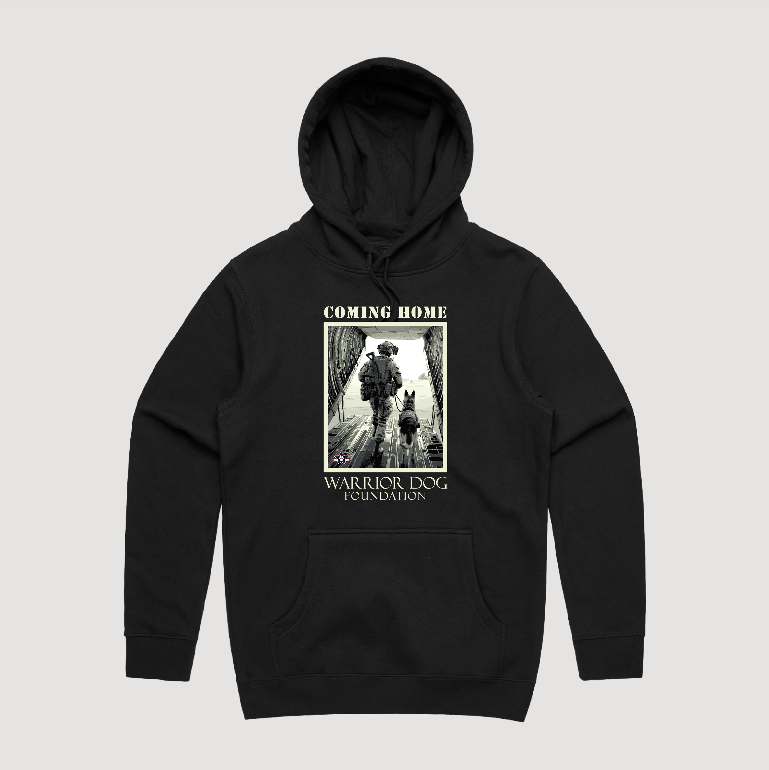 Warrior Dog Coming Home Heavy Weight Hoodie