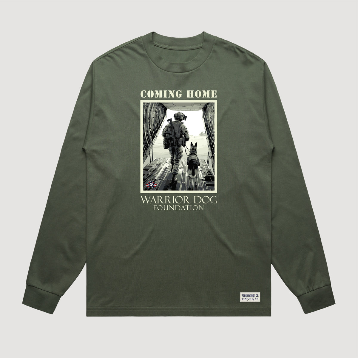 Warrior Dog Coming Home Heavy Weight Long Sleeve Tee