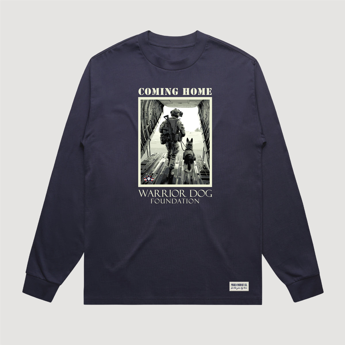 Warrior Dog Coming Home Heavy Weight Long Sleeve Tee