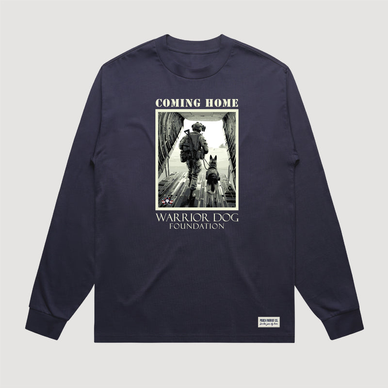 Warrior Dog Coming Home Heavy Weight Long Sleeve Tee