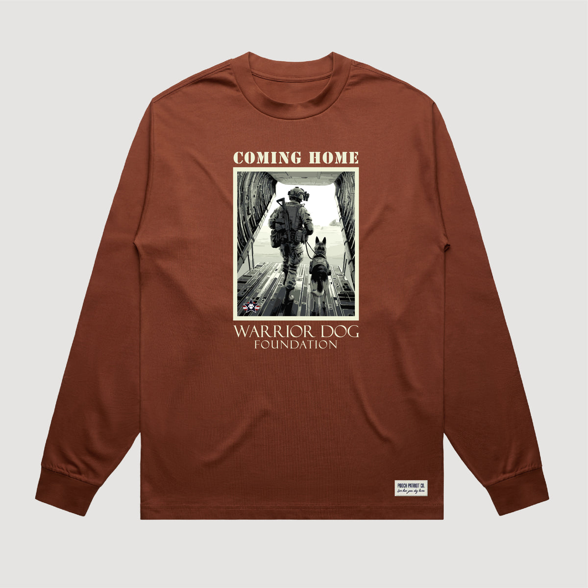 Warrior Dog Coming Home Heavy Weight Long Sleeve Tee
