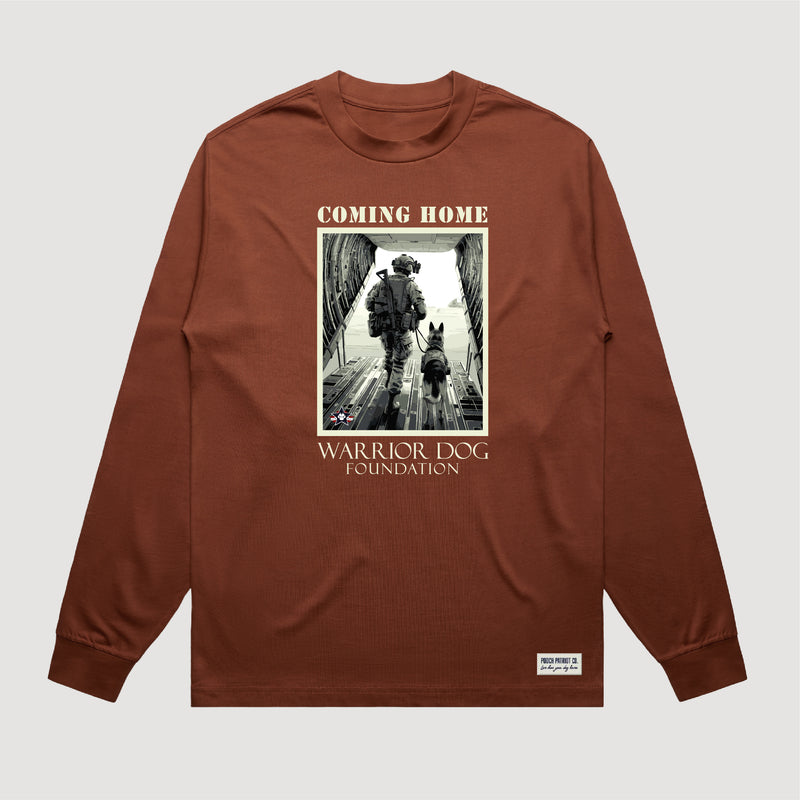 Warrior Dog Coming Home Heavy Weight Long Sleeve Tee