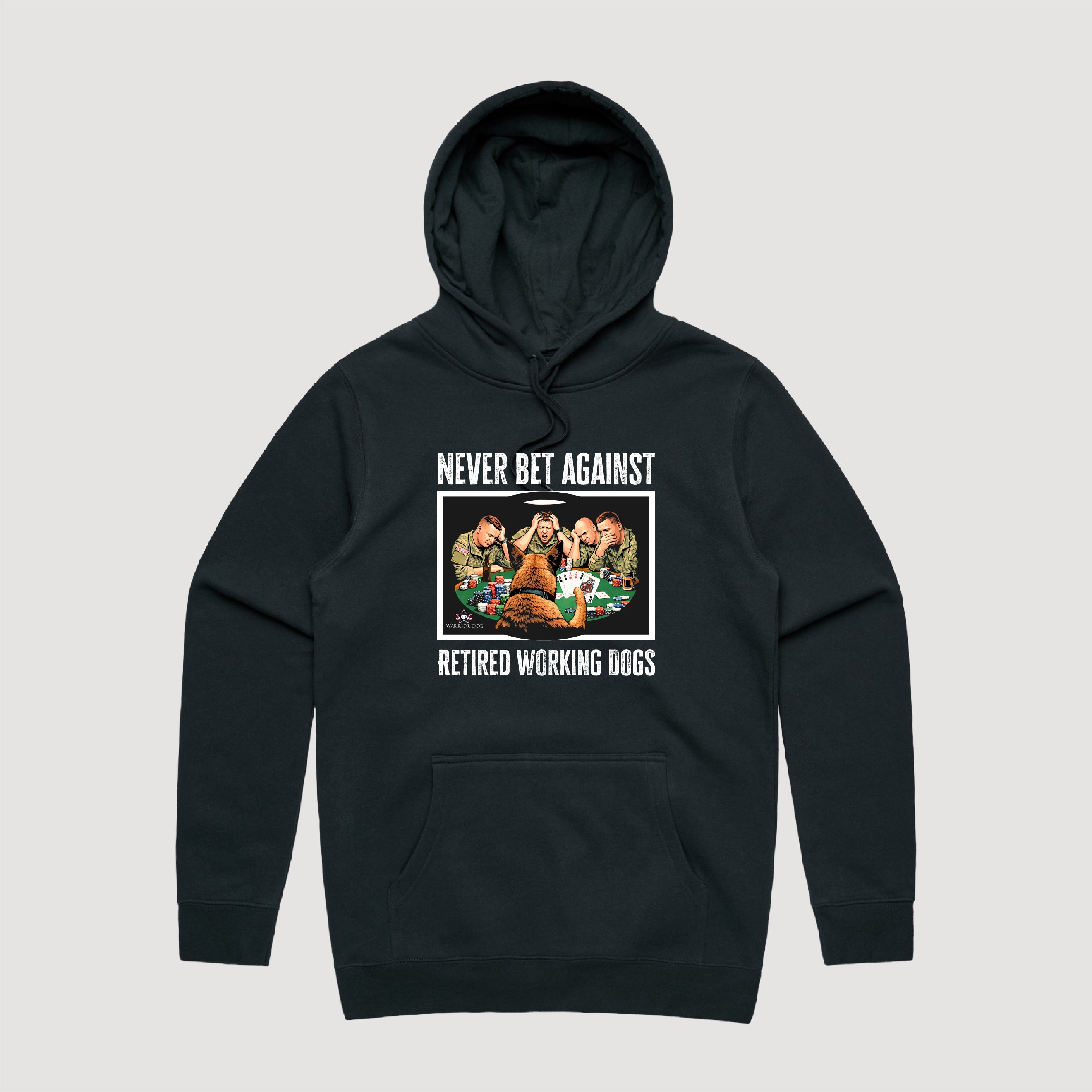 Warrior Dog - Never Bet Against Retired Working Dogs Hoodie