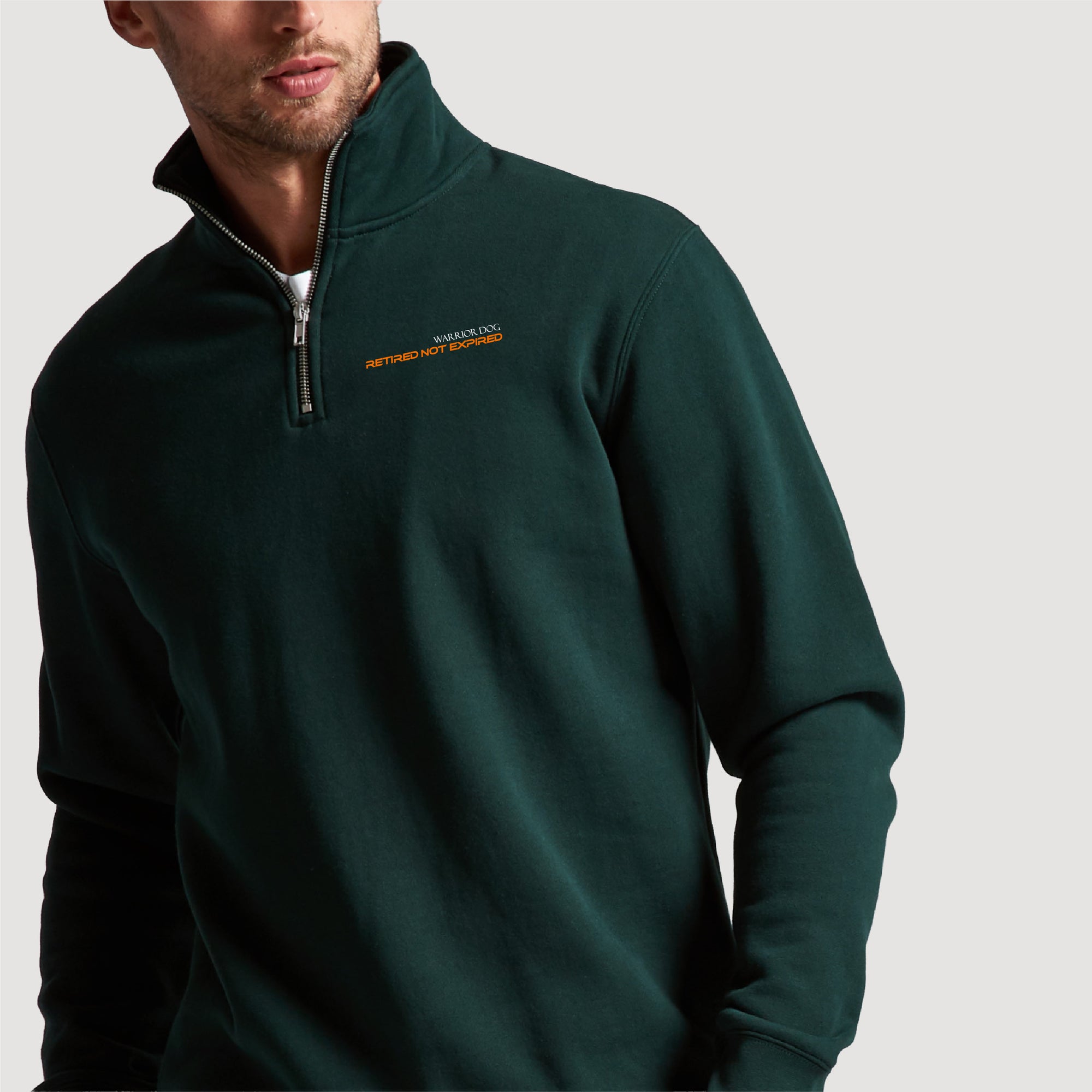 Warrior Dog Retired Not Expired Quarter Zip