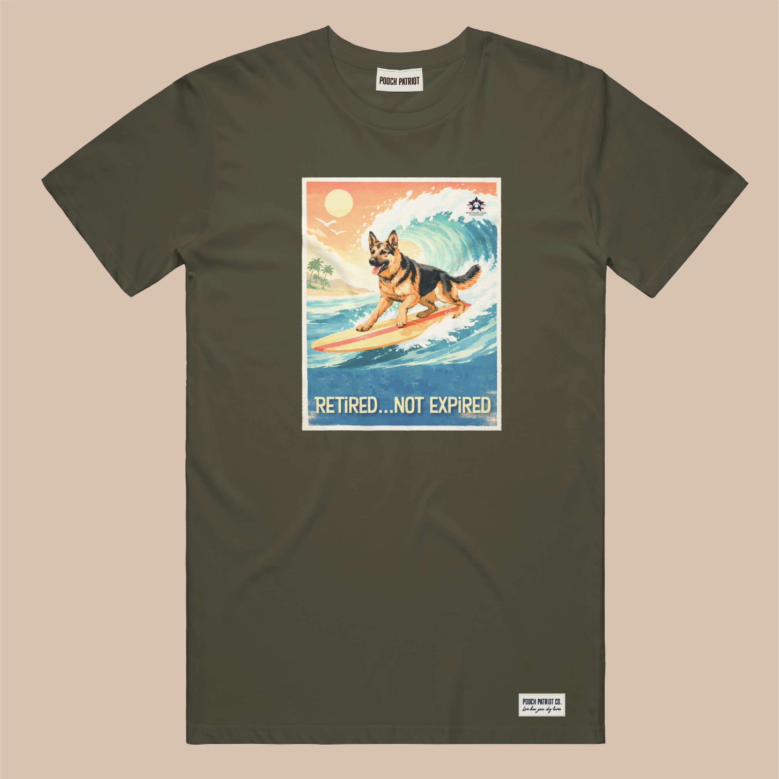 Warrior Dog - Retired Not Expired Surf Tee
