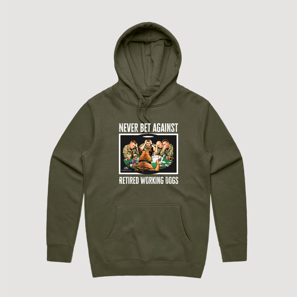 Warrior Dog - Never Bet Against Retired Working Dogs Hoodie