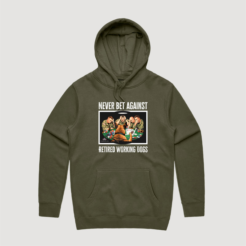 Warrior Dog - Never Bet Against Retired Working Dogs Hoodie