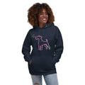Pooch Patriot Women’s Hoodie – Walker Outline & Rainbow Butterfly
