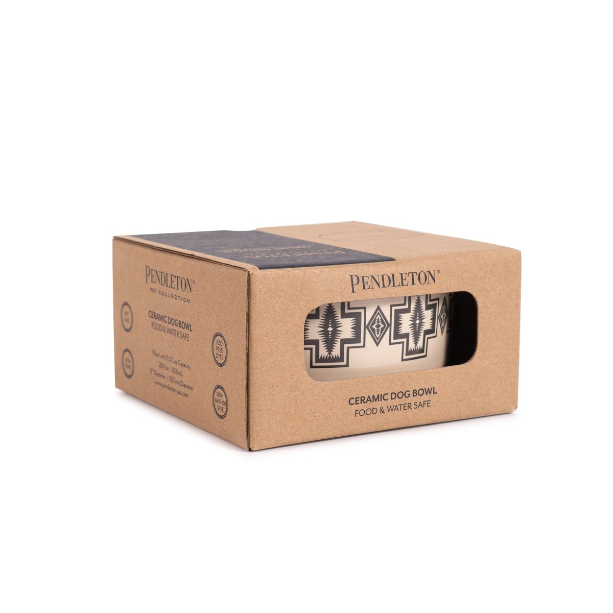 Pendleton Ceramic Food & Water Pet Bowl – Iconic Style for Mealtime