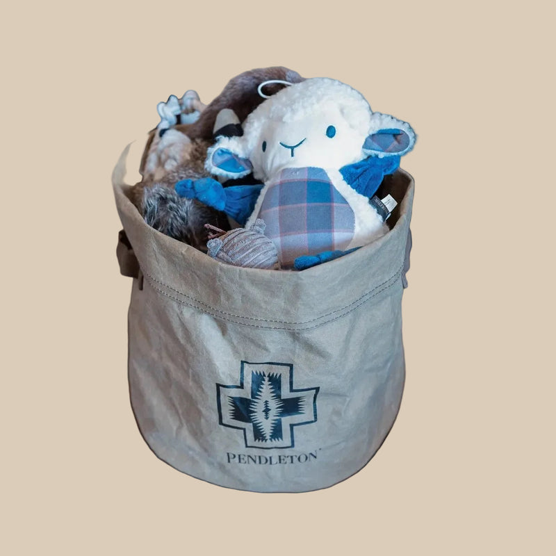 Pendleton Washable Paper Toy Bucket – Eco-Friendly Storage with Heritage Style