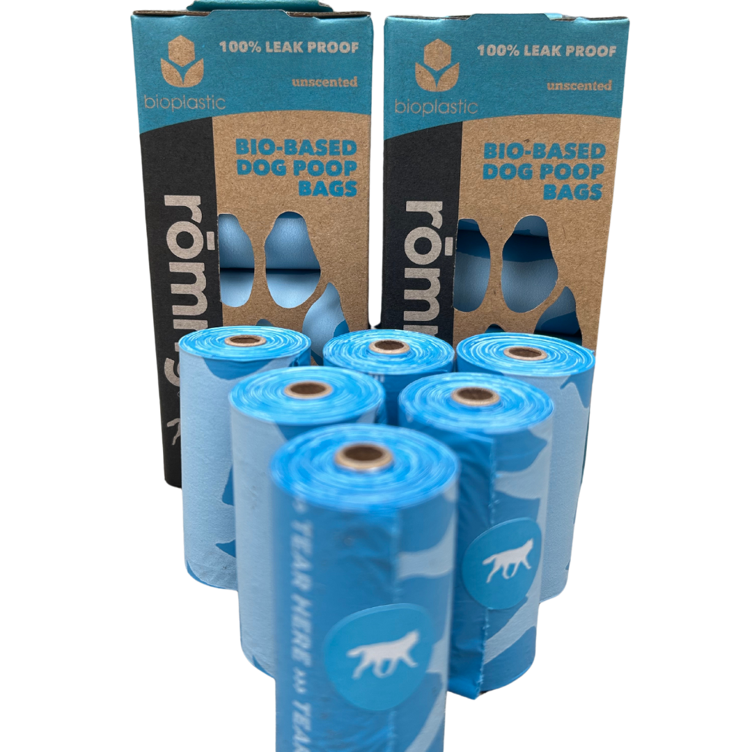 rōmng™ Bio-Based Dog Poop Bags – Eco-Friendly Waste Bags Made from Renewable Materials