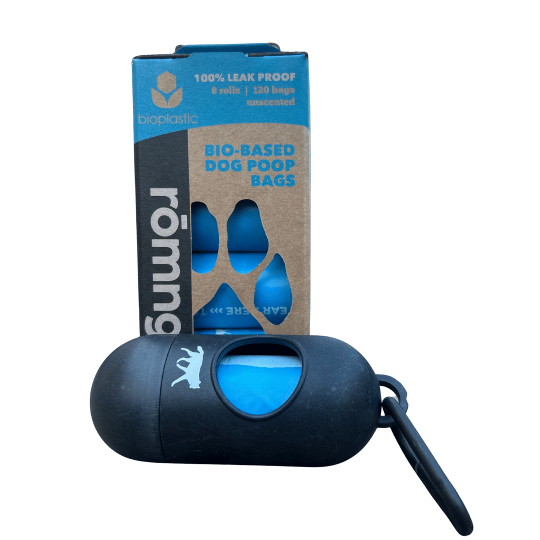 rōmng Eco-Friendly Poop Bag & Bamboo Fiber Dispenser Set – 135 Bags