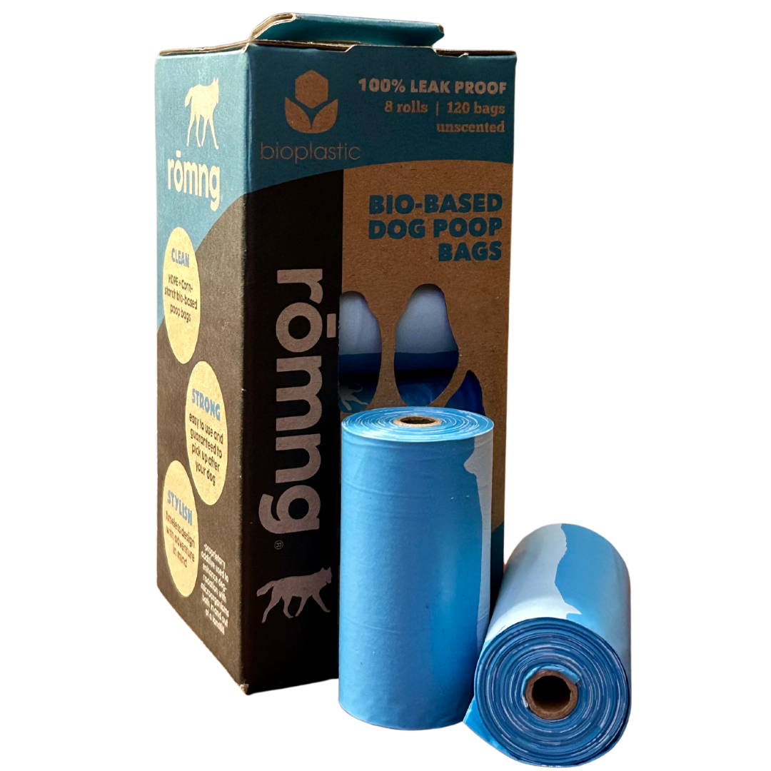 rōmng™ Bio-Based Dog Poop Bags – Eco-Friendly Waste Bags Made from Renewable Materials